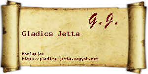 Gladics Jetta névjegykártya